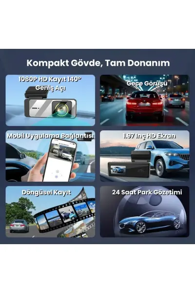 Blic blm-70 Dashcam Araç Kamerası Ön Arka Araç İç Dış