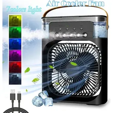 Blic BWFN10 Beyaz Buzlu Vantilatör Mini Fan 5 Spreyli Su Püskürtmeli 600 ML Buhar Makinesi Nemlendirici Mini Klima