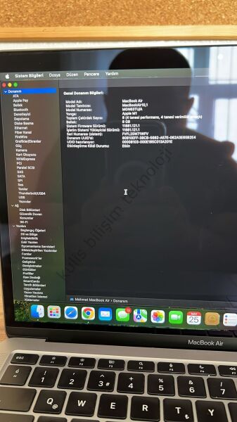 MacBook Air 13.3 inc M1 8CPU 7GPU 8GB 256GB Uzay Grisi