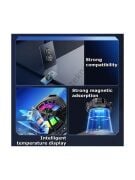 teknokulis P60 Usb'den 2in 1 Manyetik Arka-Klipsli Dijital Göstergeli Rgb Işıklı Cep Telefonu Soğutucu Fan