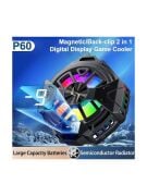 teknokulis P60 Usb'den 2in 1 Manyetik Arka-Klipsli Dijital Göstergeli Rgb Işıklı Cep Telefonu Soğutucu Fan
