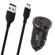 Linktech C486E 30W Araç Şarjı | Type-C ve USB Kablo Linktech araç şarjı