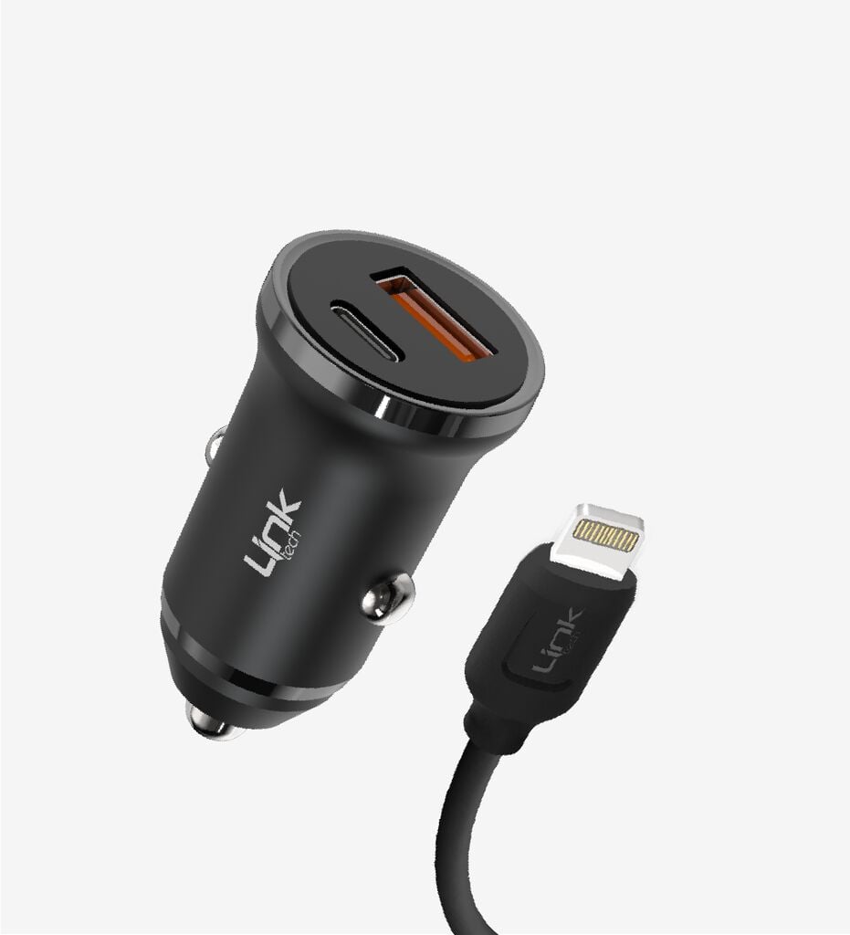 Linktech C485E iPhone Hızlı Araç Şarjı | Lightning Kablolu