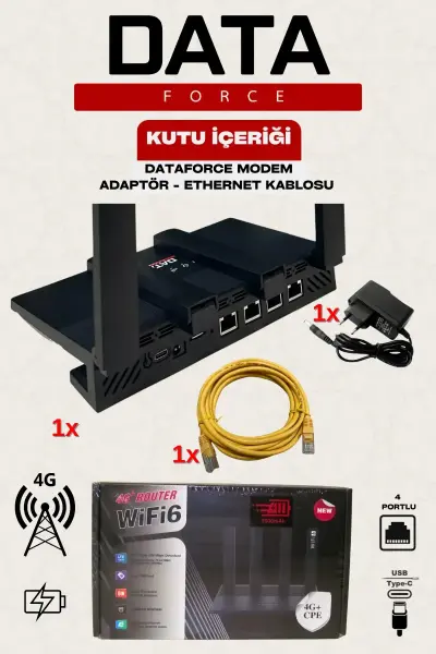 Dataforce CPE WR800-E Modem Sim Kartlı Taşınabilir Modem 5000mAh