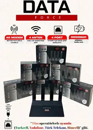 Dataforce CPE WR800-E Modem Sim Kartlı Taşınabilir Modem 5000mAh