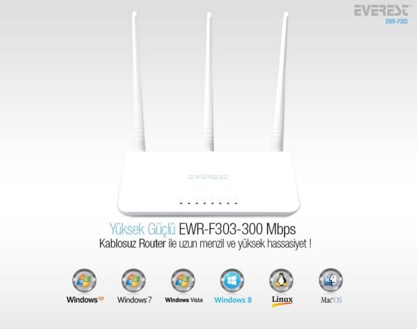 Everest EWR-F303 kutu ve özellik görseli