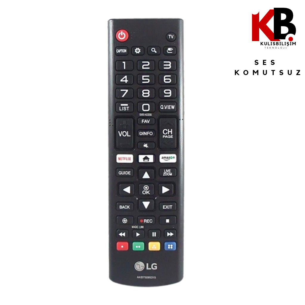 LG TV Kumandası | LG WebOS Amazon+Netflix Tuşlu 1165 Uyumlu Yedek