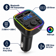 Bluetooth FM Transmitter | ACL AFT-12 Araç Kiti