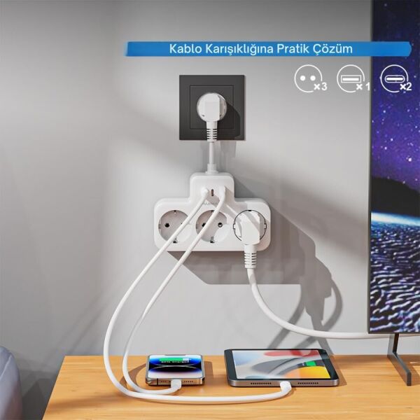 BLİC FTR-25 Akım Korumalı Priz, Duvar Priz Çoğaltıcı