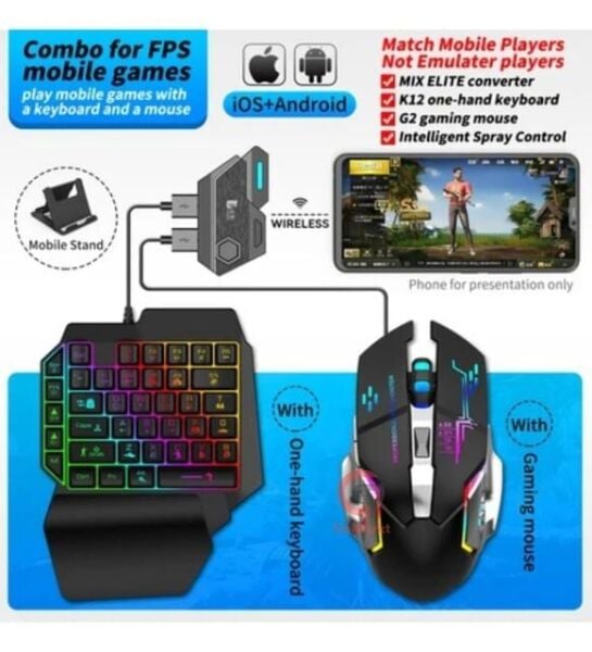 Android ve Ios Uyumlu 4 in 1 Elite Pubg İçin Kullanılabilen Mobil Oyun Seti