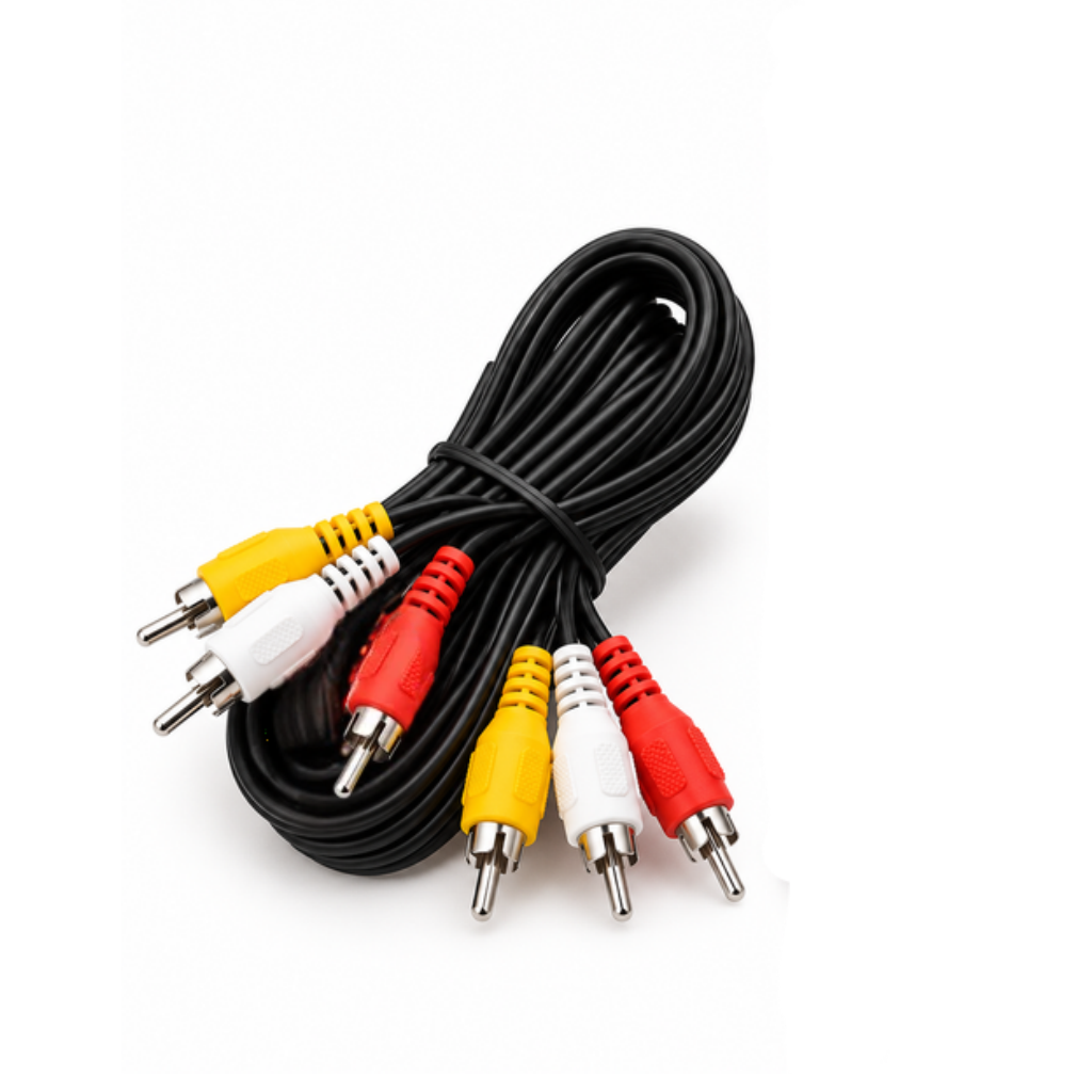 3RCA Tos Kablo | Powermaster 3+3 RCA 1.5 Metre Ses Görüntü