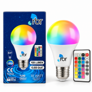 Rbr 10W E27 Kumandalı RGB Led Ampul 920 Lümen 6500K