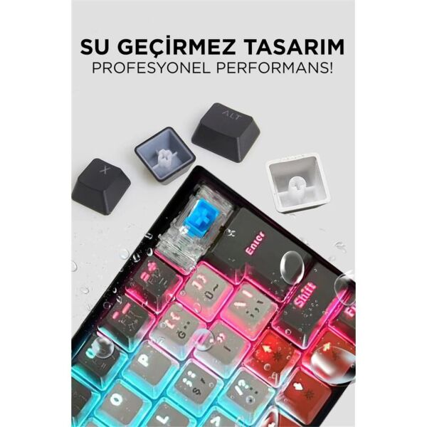 Mekanik Klavye Torima Tk-06 Mekanik Rgb Işıklı Kablolu Metal Oyuncu Klavyesi Q Klavye Siyah