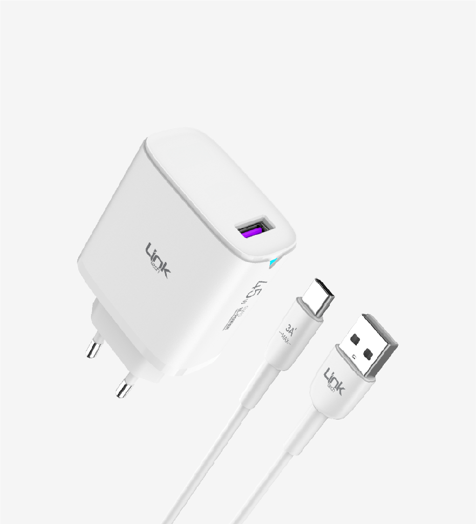 Linktech C318 Safe GaN Tip-C Kablolu 45W Hızlı Şarj Aleti