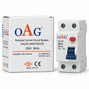 OAG 40A 30mA Kaçak Akım Rölesi OAG362 230V 50Hz