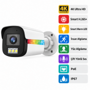 Teknokulis 5MP Full Color IP Güvenlik Kamerası VP-271BP PoE Dış Ortam