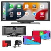 Yk3507 10'' Taşınabilir Apple Carplay & Android Auto, Ön & Arka Kameralı Torpido Üstü Araç Multimedya