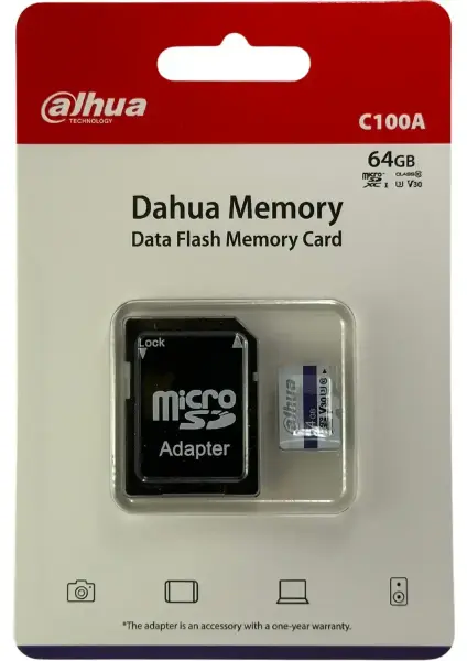 Dahua C100A 64GB MicroSDXC U3 Hafıza Kartı 4K Video Desteği