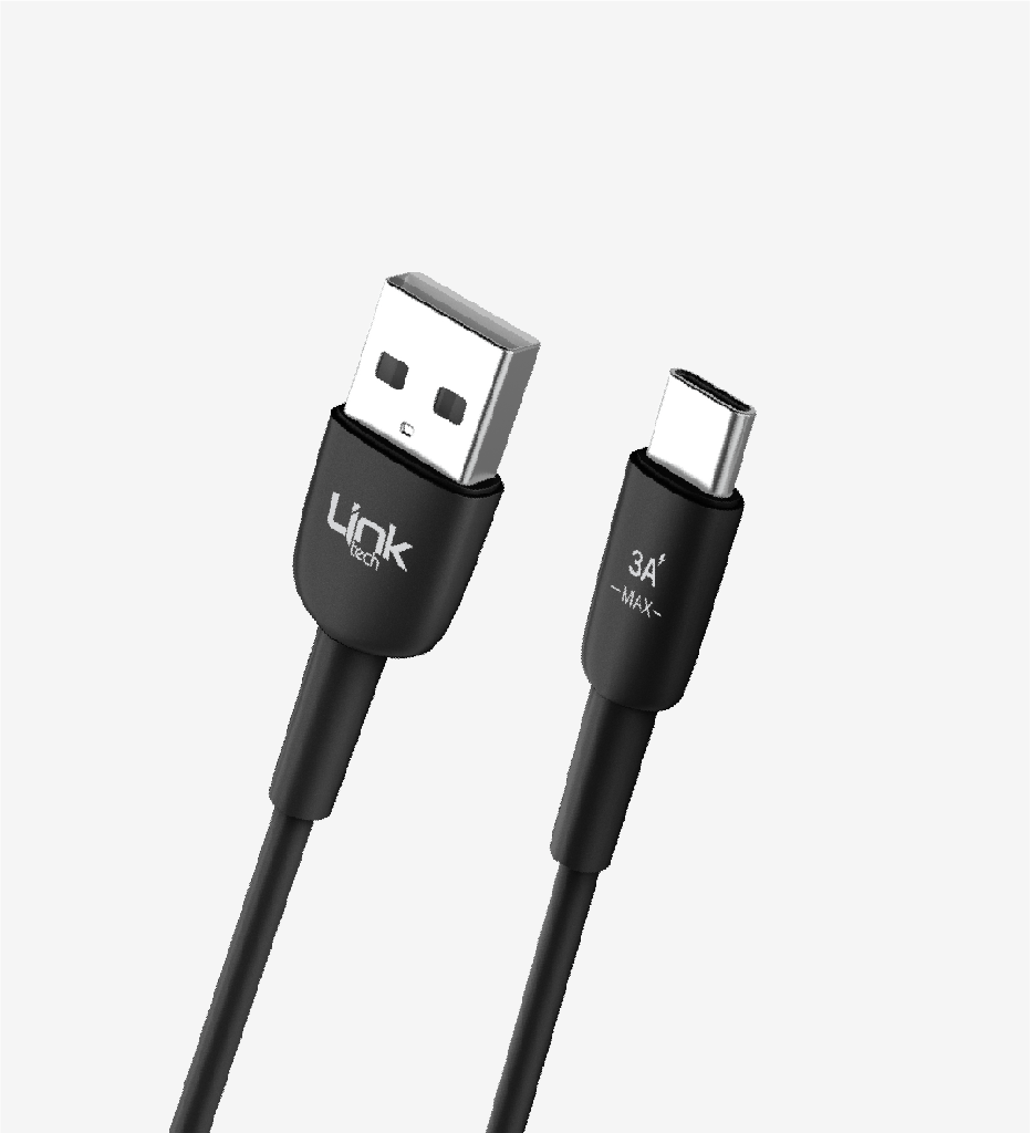 Linktech typ-c K602 Safe 45W 3A Şarj ve Data Kablosu SİYAH