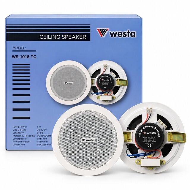 Westa WS-1018 TC 6W Hat Trafolu Tavan Hoparlörü