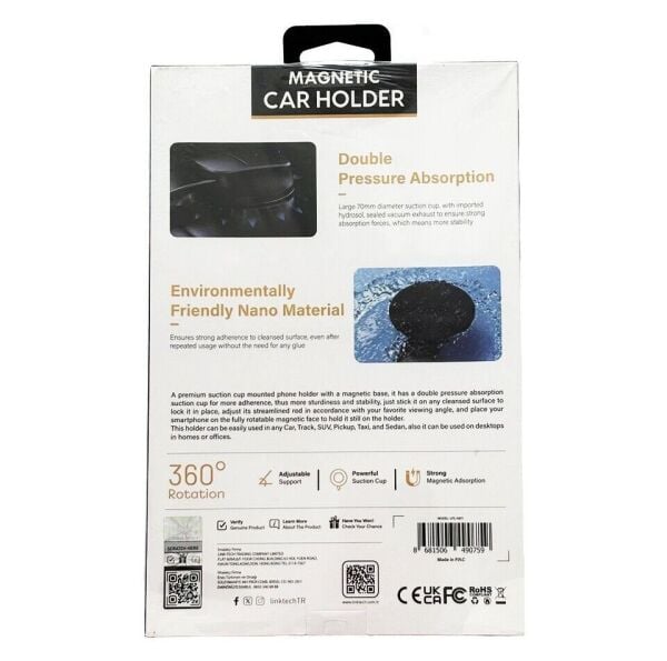 Linktech H871 Premium Vantuzlu Araç Içi Telefon Tutucu