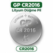 GP CR2016 3V Lityum Düğme Pil Anahtarlık ve Saat Pili