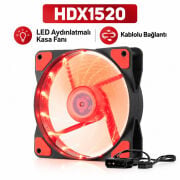 HADRON HDX1520 120mm Kırmızı LED Kasa Fanı