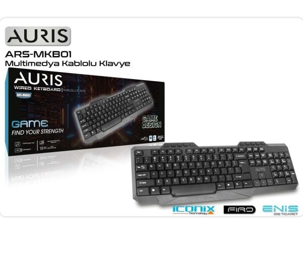 Auris ARS-MKB01 Multimedya Kablolu Q Klavye