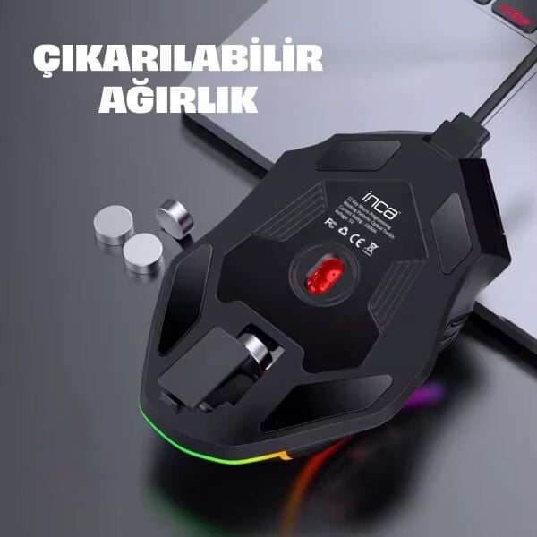 MKESPN X15 Kablolu Gaming Mouse | 12800 DPI | 12 Tuşlu Makro | RGB Işıklı | Yüksek Hassasiyetli
