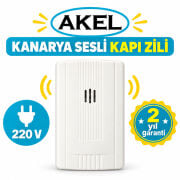 Akel Kanarya Sesli Kapı Zili 220V Melodik Apartman Zil Modeli
