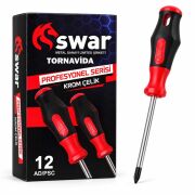 Swar SWR-GTRN15 Profesyonel 6x150 mm Krom Çelik Yıldız Tornavida