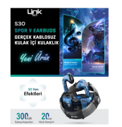 LİNKTECH S30 Kulak İçi Oyuncu Bluetooth Kulaklık