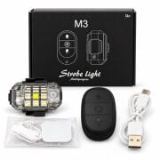 M3 Kumandalı Şarjlı LED Çakar Lamba Motosiklet Bisiklet İçin