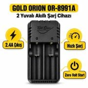 Gold Orion OR-8991A İkili Pil Şarj Aleti Hızlı Akıllı Cihaz