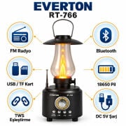 Everton RT-766 Gaz Lambası Nostaljik Radyo Bluetoothlu Çalar