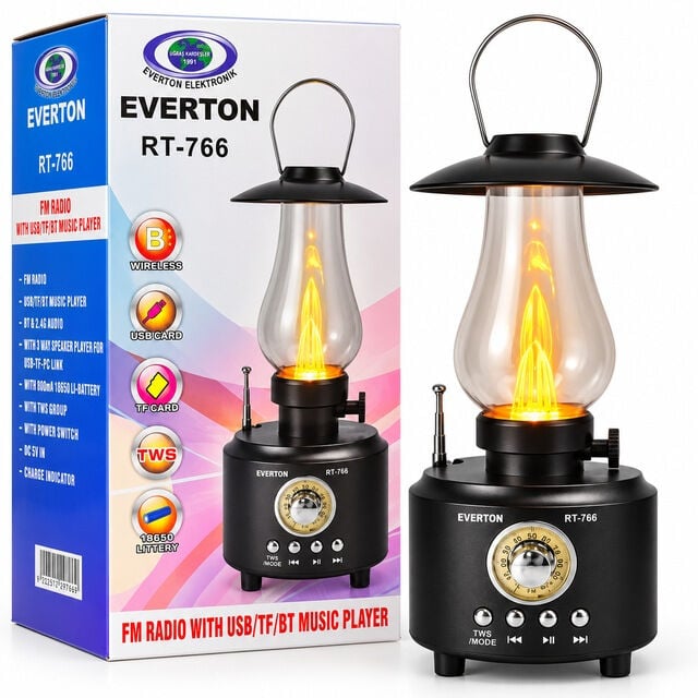 Everton RT-766 Gaz Lambası Nostaljik Radyo Bluetoothlu Çalar