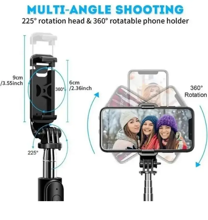 Blic BSF-2 Bluetooth Kumandalı 360 Derece Dönebilen Mini Selfie Stick