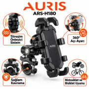 Auris ARS-H180 Titreşim Önleyici Motosiklet Telefon Tutucu