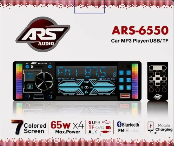 ARS AR-6550 Geniş Ekranlı Oto Teyp | App Kontrollü Bluetooth Multimedya Sistemi