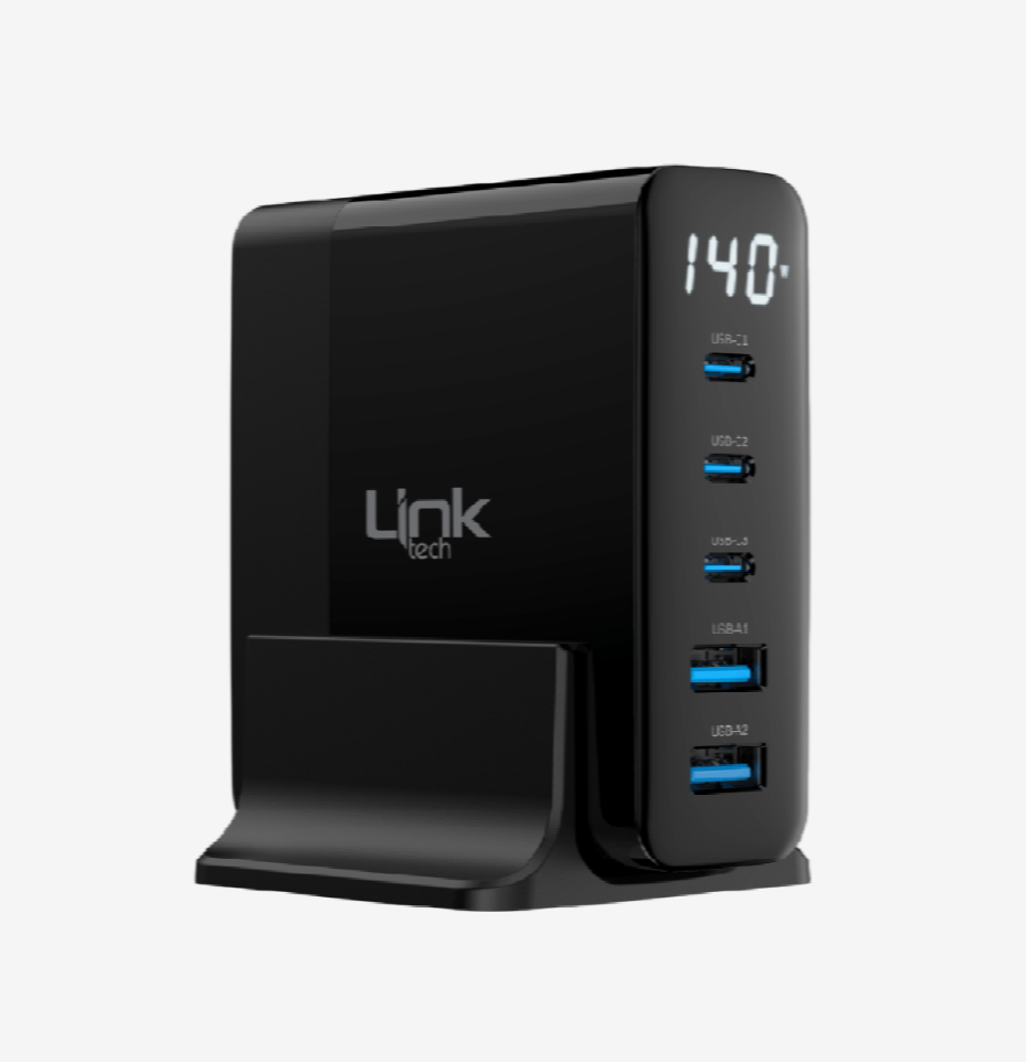 G862 Premium 5'li Çıkış 140W Super SI GaN Şarj Adaptörü