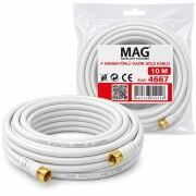 MAG Gold 10 Metre F Konnektörlü Hazır Uydu Kablosu RG6 Koaksiyel