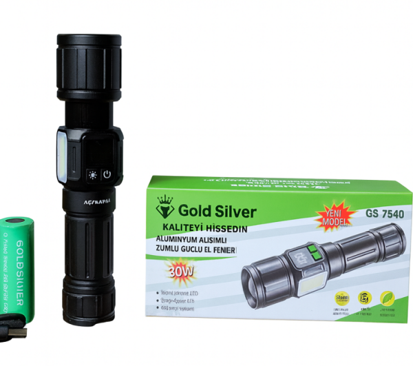 GOLD SİLVER GS-7540 SARJLI FENER