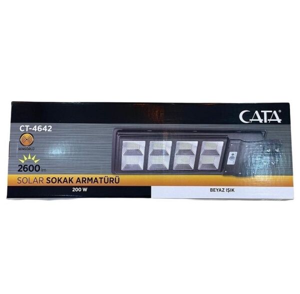 Cata CT-4642 300W Solar Sokak Armatürü-Cata Beyaz Işık