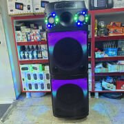 Subzero WR170 12''x2 100W 2 Kablosuz Mikrofonlu Kumandalı Baloncuk Çıkartan RGB Bluetooth/Usb/Sd Müzik Kutusu