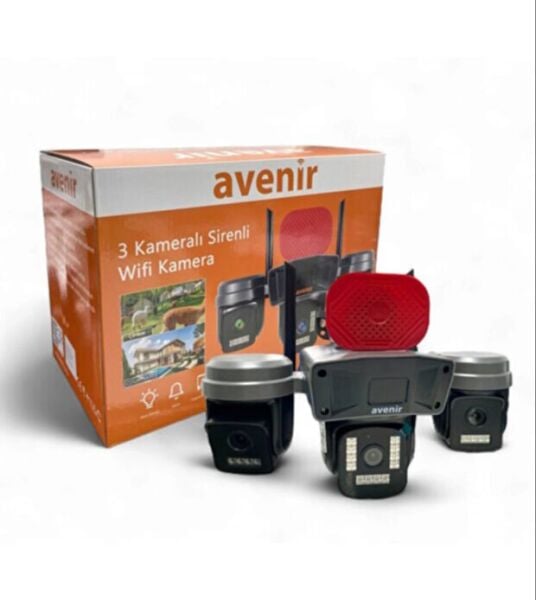 Avenir AV-S308 6MP 3 Kameralı Ptz Wifi Kamera