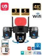 Avenir AV-S308 6MP 3 Kameralı Ptz Wifi Kamera