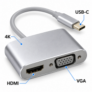 Net-X NT-430 HDMI VGA 4K Type-C Dönüştürücü Adaptör