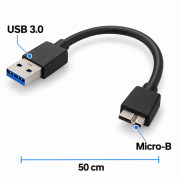 Netojen NT-117 50cm USB 3.0 Micro-B Harddisk Kablosu