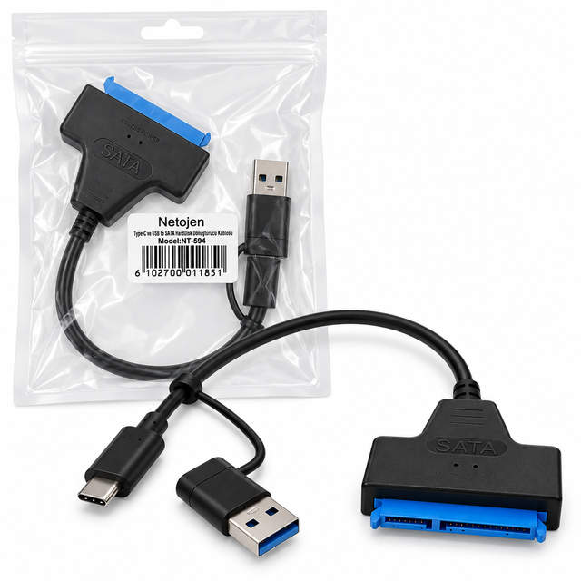 Netojen NT-594 Type-C USB to SATA USB Dönüştürücü