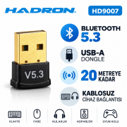 Hadron HD9007 BT 5.3 Altın Uçlu USB Bluetooth Adaptör